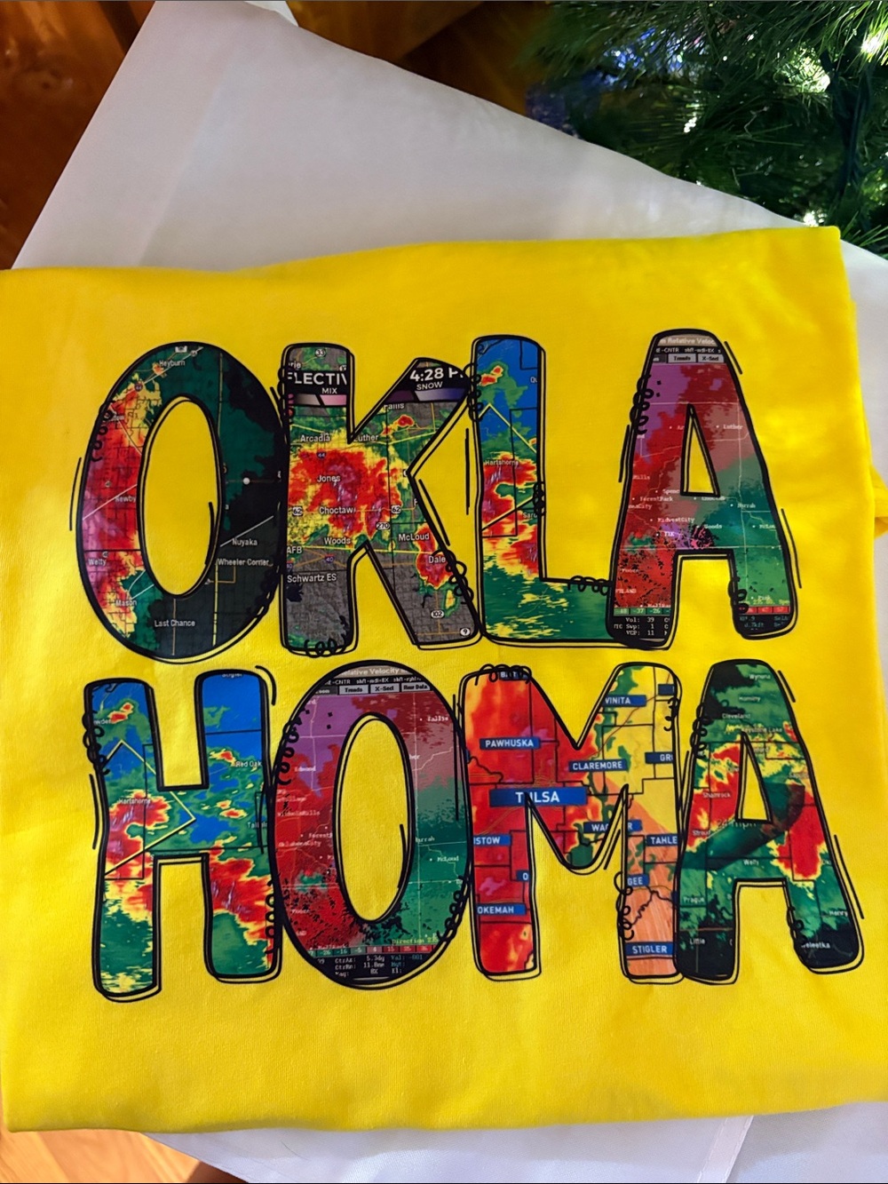 Yellow OKLAHOMA Graphic Short Sleeve Tee